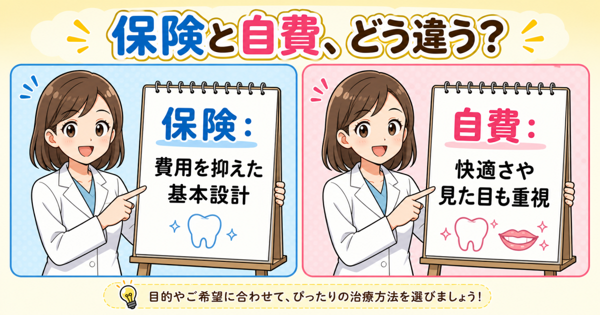 入れ歯選びの第一歩：保険診療と自由診療（自費）の決定的な違い